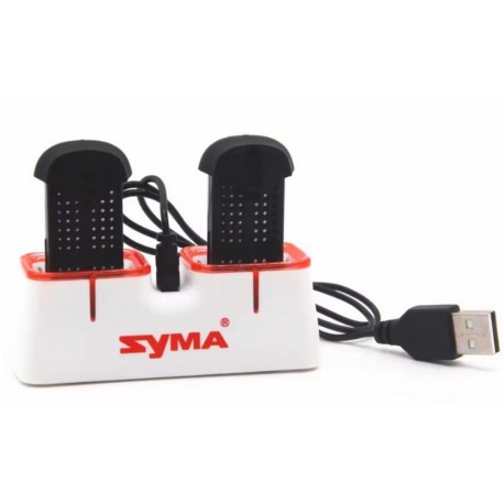 Syma X22, X22W akumuliatorių įkroviklis, dvigubas